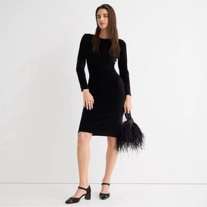 NWT J. Crew Scoopback Sheath dress in Italian Velvet